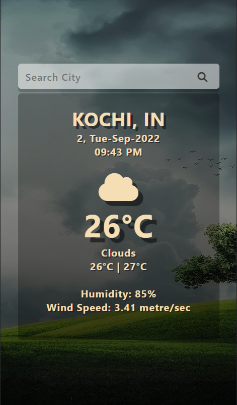 Weather app screenshot